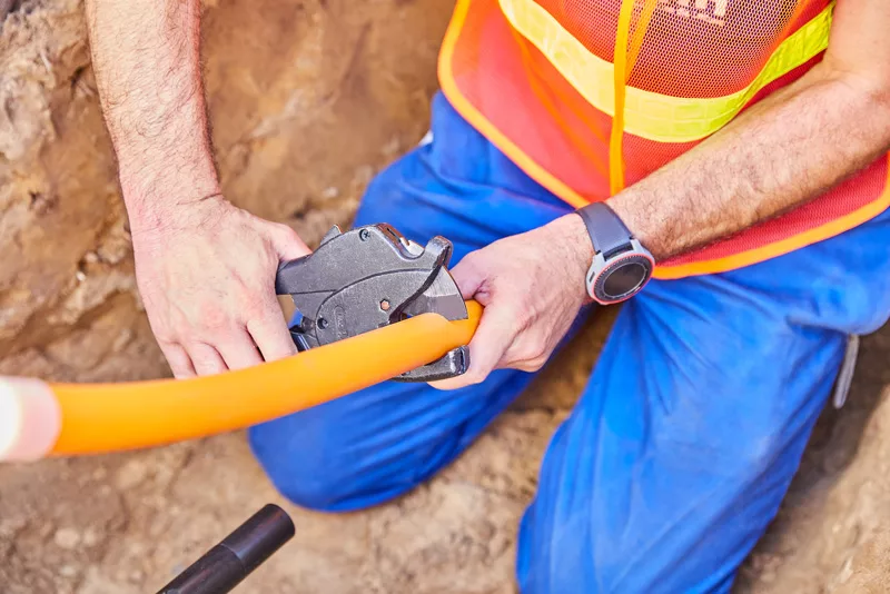 Arbeiten zum Netzanschluss Gas